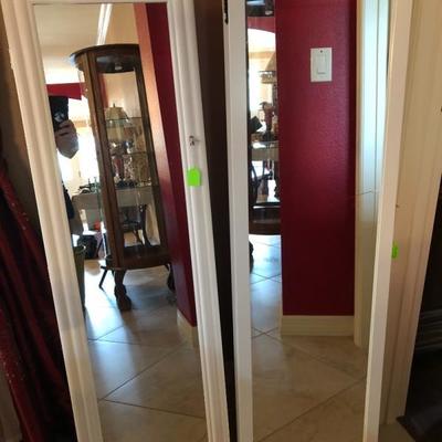 TWO Hanging mirrored Jewelry Cabinets
