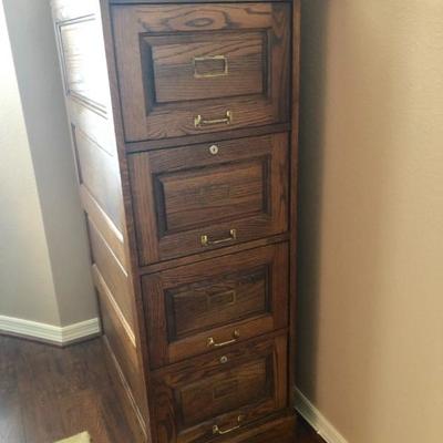Wood 4-drawer File Cabinet