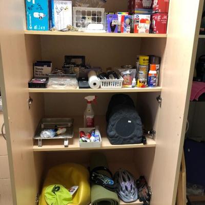 Sporting goods, exercise equipment, hardware goods, outdoor speakers.