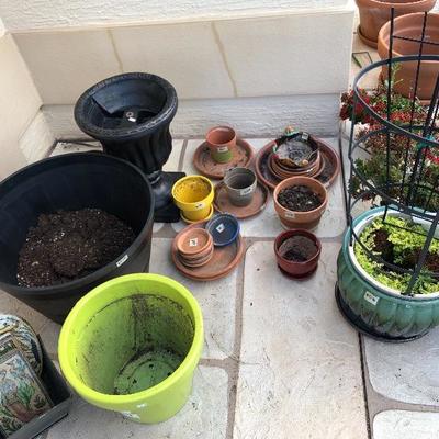 A beautiful selection of live plants and outdoor pottery