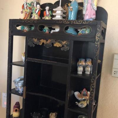 Cabinet only for sale in this pic, not items displayed