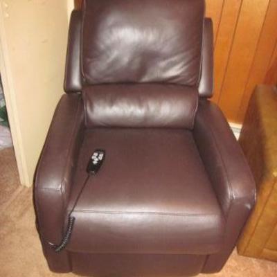 Brand New Macy's Leather Power Recliner Remote Controlled