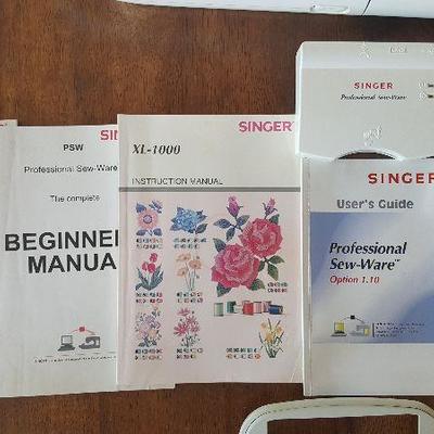Embroidery Machine Singer Quantum XL-1000 - Manuals, Sew-Ware Software, Pattern Card and Singer Card Reader