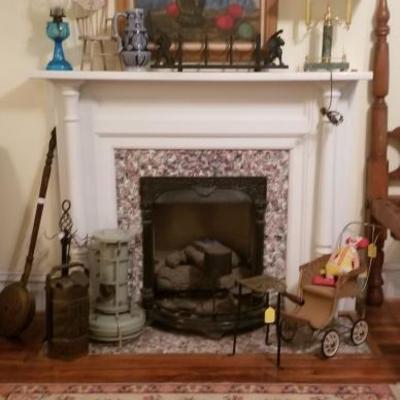 Victorian and Early 20th century doll furniture   Aladdin Heater and more