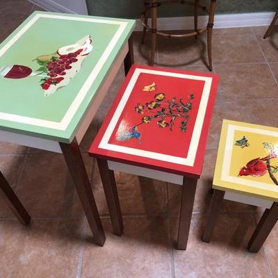 $75.00 painted stacking tables