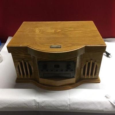 Philco Wood Case Record Player, Cassette Player an ...
