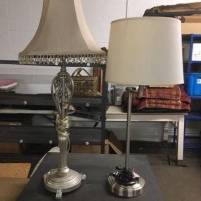 Two Shaded Electric Lamps