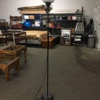 Tall Floor Lamp with White Shade