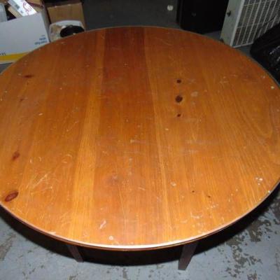 Glass covered solid wood Table
