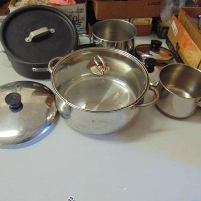 Calphalon Coking pan with lid and other new cookwa ...