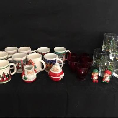 Christmas glassware and mugs