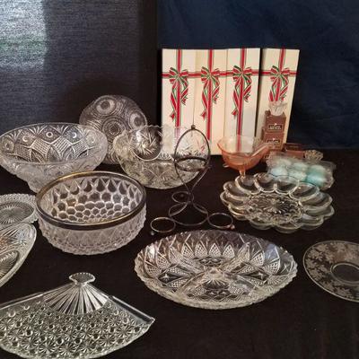 Crystal bowls and serving dishes