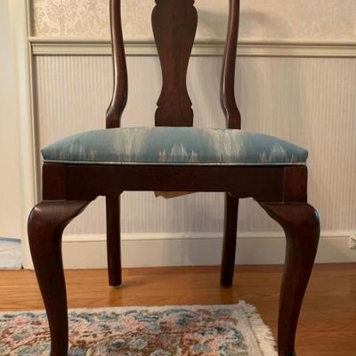 Ethan Allen Fiddle Back Side Chairs, Set of Six