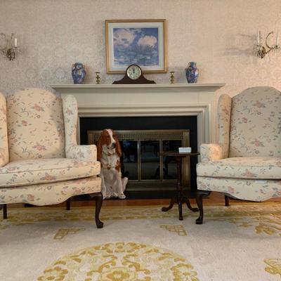 Ethan Allen Wingback Armchairs