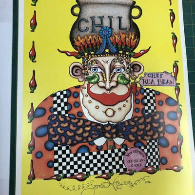 Jamie Hayes Remarque Signed Artist Proof New Orleans Pint 1996 Chef Rua Bean LAC025 https://www.ebay.com/itm/113771211191