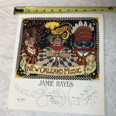 Jamie Hayes Remarque Signed #40/500 New Orleans Music Pint 1996 LAC023 https://www.ebay.com/itm/113771209992