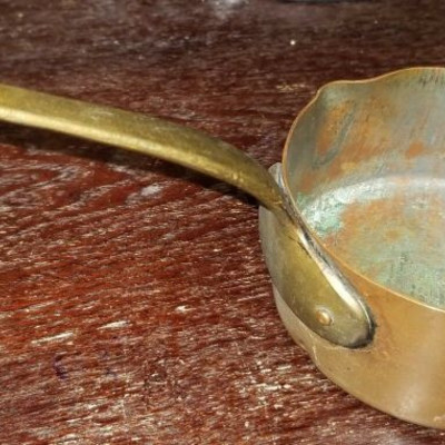Vintage Brass Pot with Wrought Iron Handle PT97. https://www.ebay.com/itm/123791707382