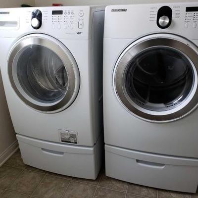#150: Samsung Front Loading Washer and Dryer
Samsung Washer Model WF218ANW/XAA 01 and Dryer Model DV218AGW/XAA