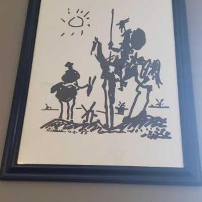#411: Don Quixote by Pablo Picasso Framed Print, 21