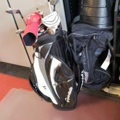 
#850: Golf Clubs in TaylorMade Bag with Maxfli Travel Bag, TaylorMade, Callaway, and Macgregor Clubs and Drivers
Golf Clubs in...