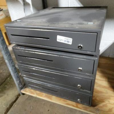 4 commercial cash drawer boxes- no keys