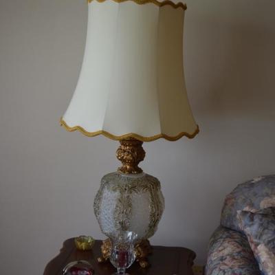 Vintage Lamp, Side Table, & Home Decor