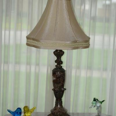 Vintage Lamp, Side Table, & Home Decor