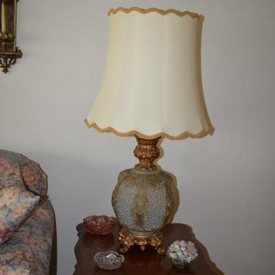 Vintage Lamp & Side Table