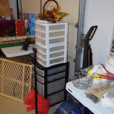 Plastic Carts W/Drawers, & Expandable Gate
