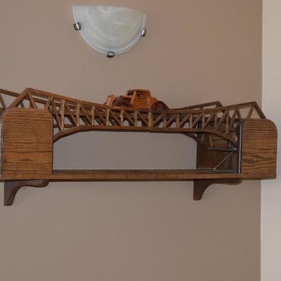 Wooden Display Bridge, Collectible Car
