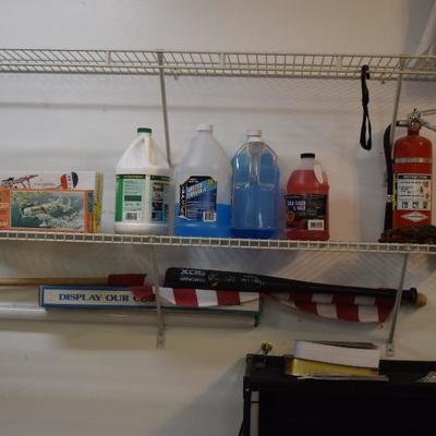 Fire Extinguisher, Flag, & Cleaners
