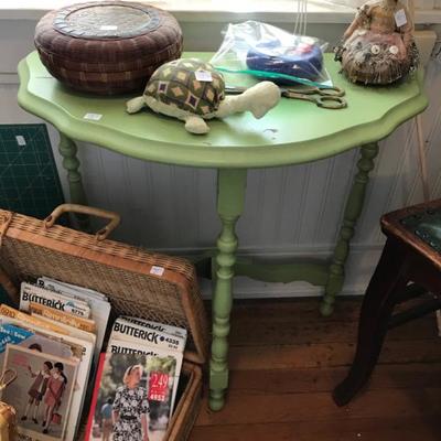 Demi lune table $28