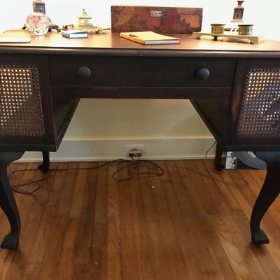 Desk with book nooks and cane $149