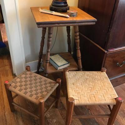 Stool on left $28
Stool on right $32
Victorian table $45
16 X 16 X 28"