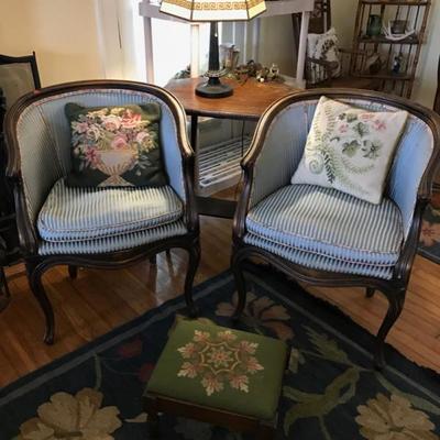French style barrel chairs $120 each
2 available
