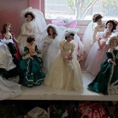 Franklin mint porcelain collector dolls