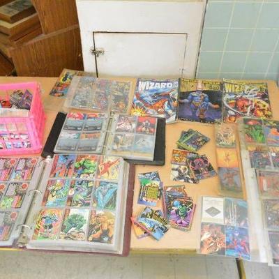 Assorted Comic Trading Cards & Star Trek Blanket