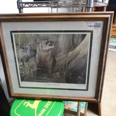 Framed print of Otters- Artist Proof- Signed Sherr ...