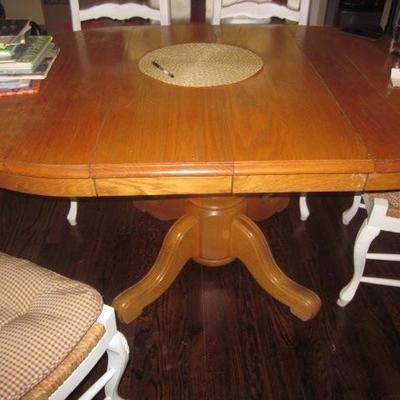 Oak Pedestal Kitchen/Dining Suite Table 
