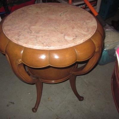 Marble Top French Provincial tables 