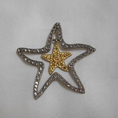 14 k and Sterling Star Pendant