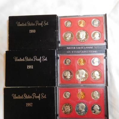 1980 - 1981 and 1982 Proof Sets