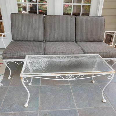 Patio Sofa and Coffee Table