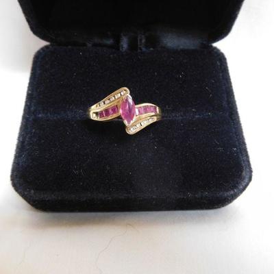 10 k Ruby and Diamond Ring