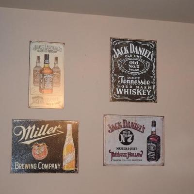 Jack Daniels & Miller Wall Art