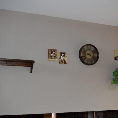 Wall Shelf, Clock, Art