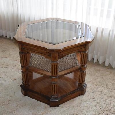 Wood & Glass Side Table