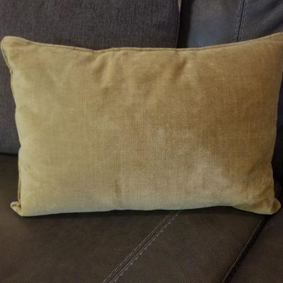 Yellow pillow with zippers/washable