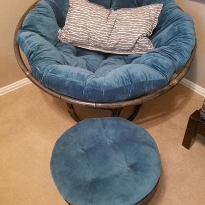 Papasan +stool + cushions