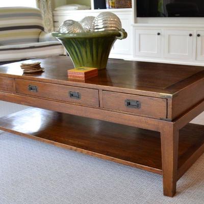Campaign style coffee table